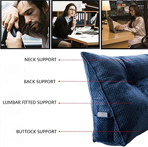 ZZYK 39inch Triangular Headboard Pillow with Removable Cover