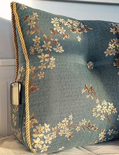 WOWMAX Wedge Pillow Headboard Lake Blue