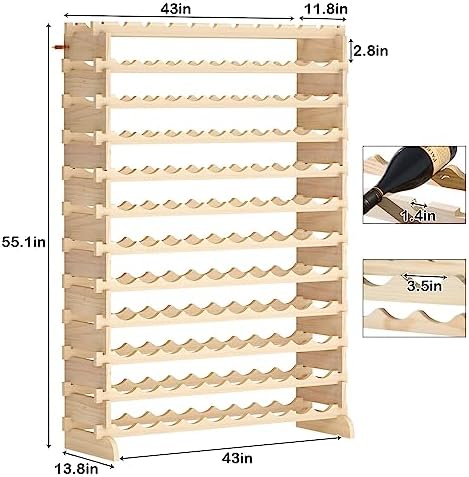 sogesfurniture Floor Wine Racks 120 Slots