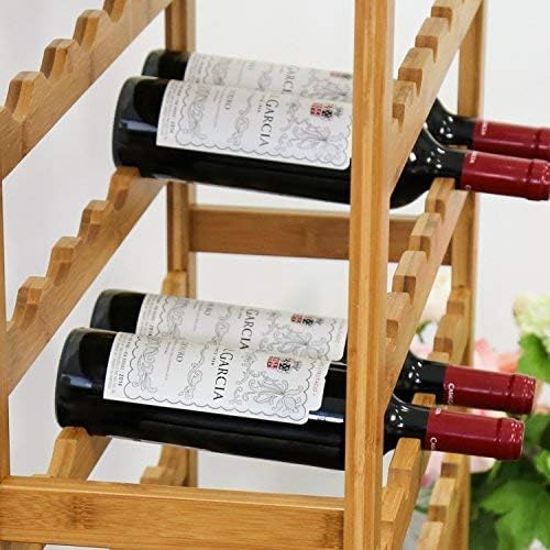 Kinsuite Bamboo Wine Rack 36 Bottle Storage Display Shelves