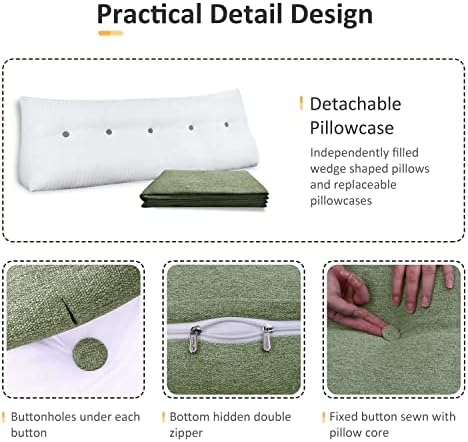 YXCSELL Wedge Pillow for Bed Reading and Sleep Support