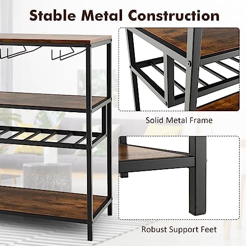 Giantex 4-Tier Freestanding Wine Rack Cabinet