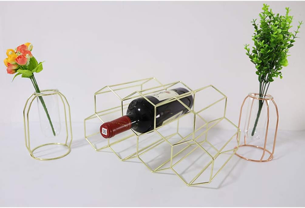 VIXPET 7 Bottle Countertop Wine Rack - Gold