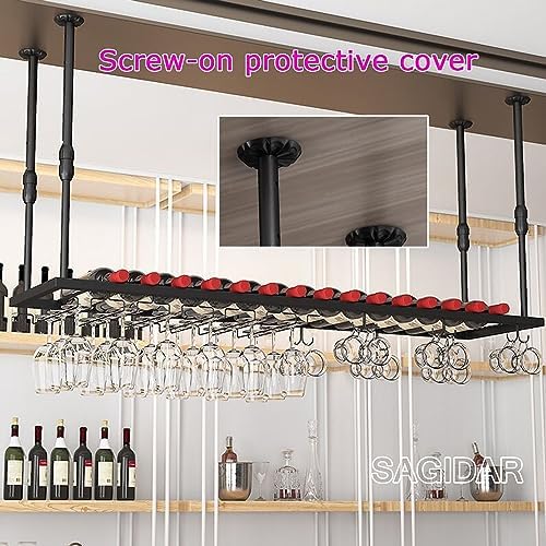 SDdPulse Metal Wine Rack Adjustable Hanging 150cmX30cm