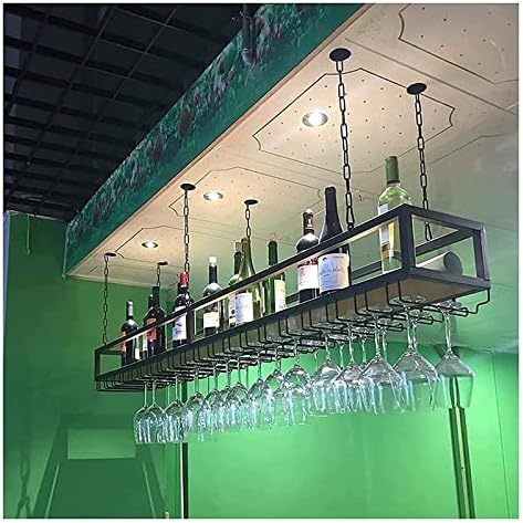 ALDEPO Adjustable Height Metal Wine Rack with Glass Holder