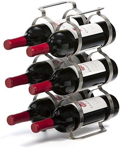 Mango Steam 6 Bottle Wine Rack - Silver 1