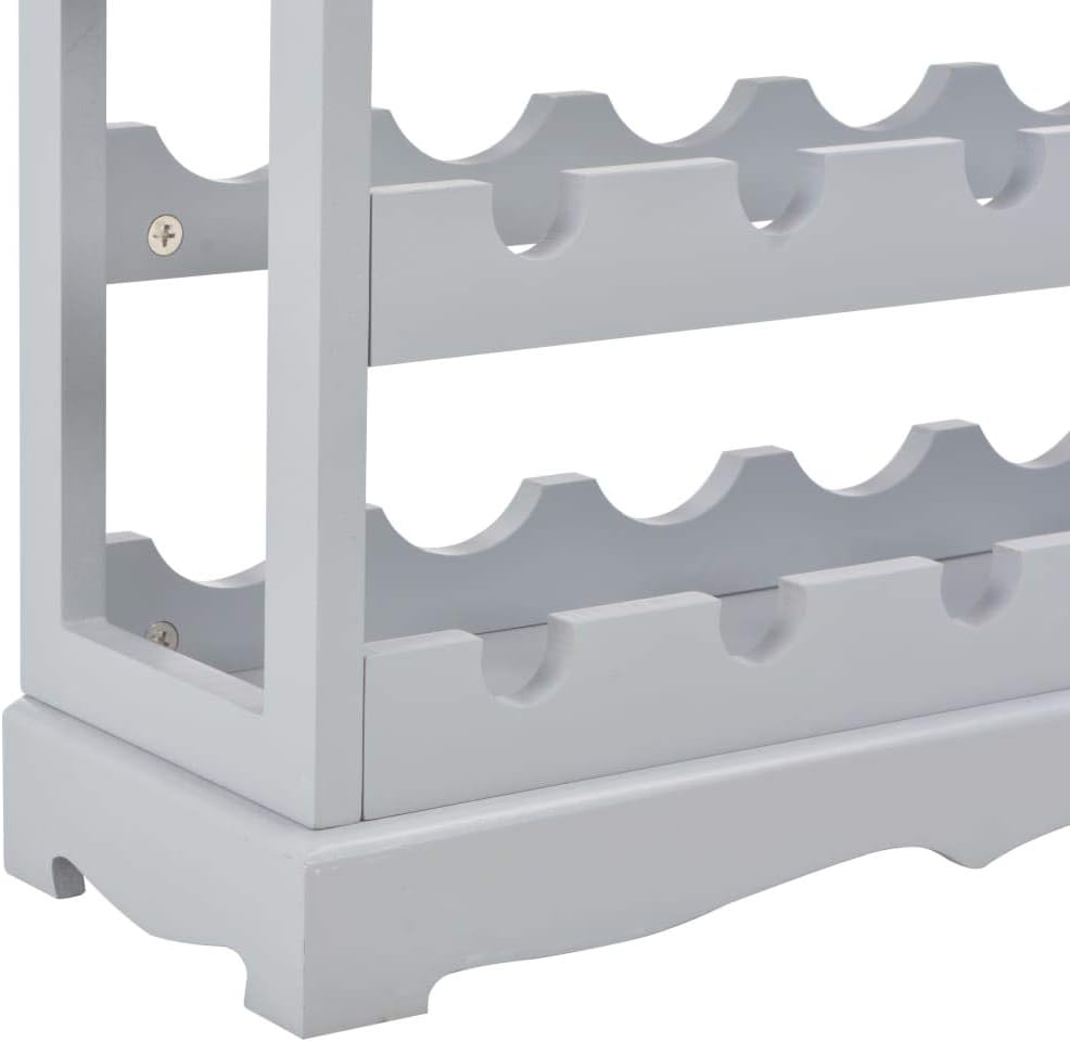 ZQQLVOO Freestanding Wine Cabinet Gray 24 Bottle Capacity