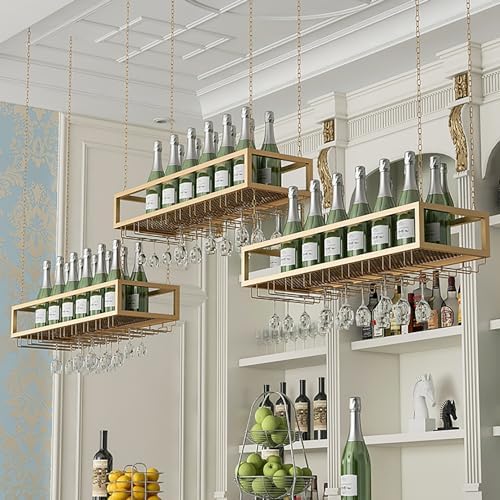Ceiling Wine Glass Rack with Adjustable Height 1