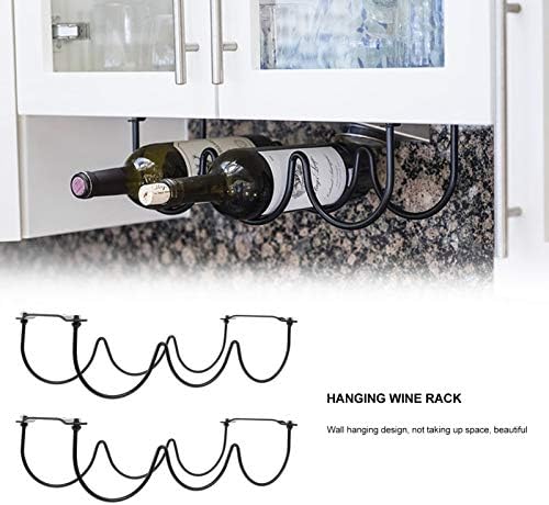 Hemoton 2pcs Stackable Wine Rack for Home