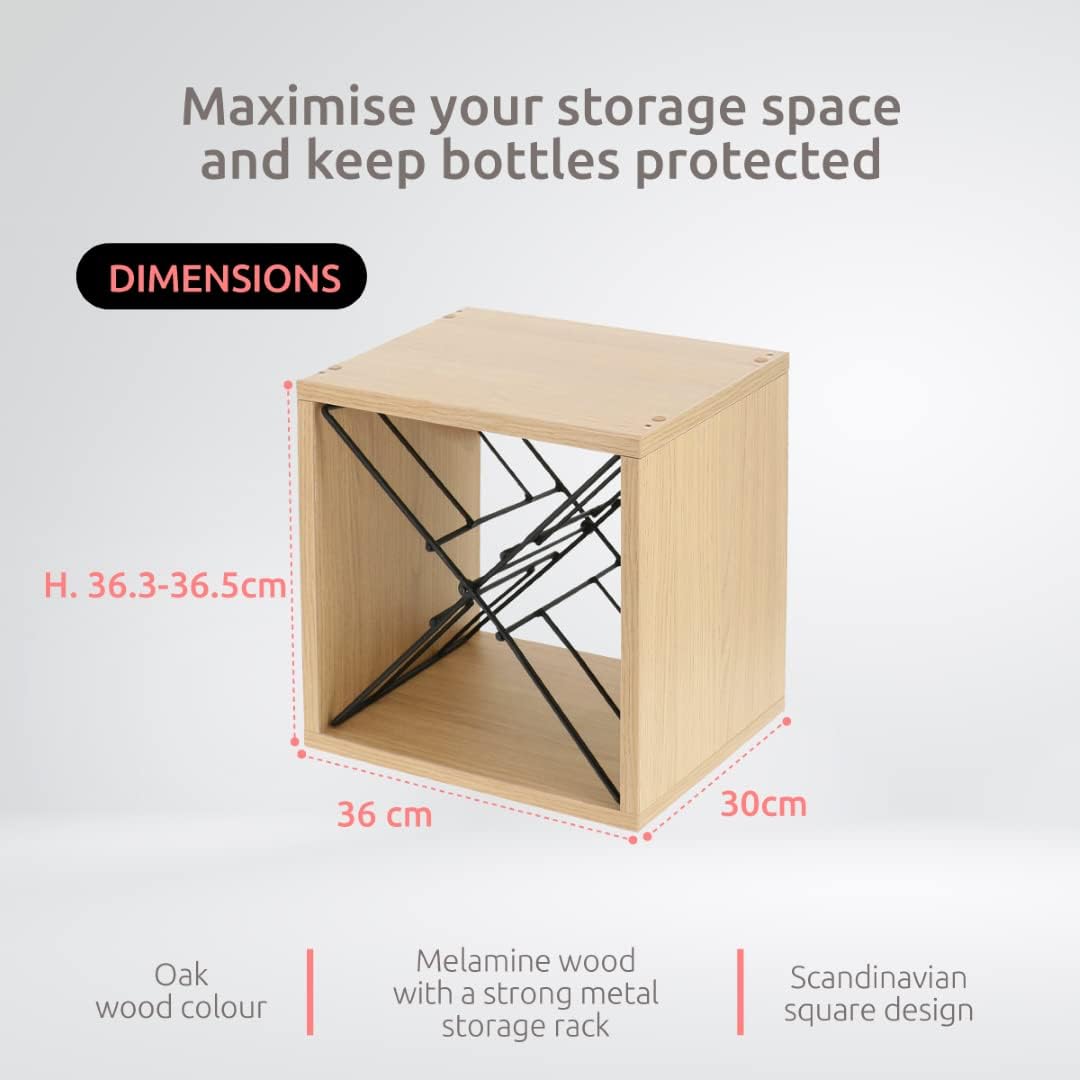 Copenhagen Wine Cube Holder 12 Bottles Modern Design
