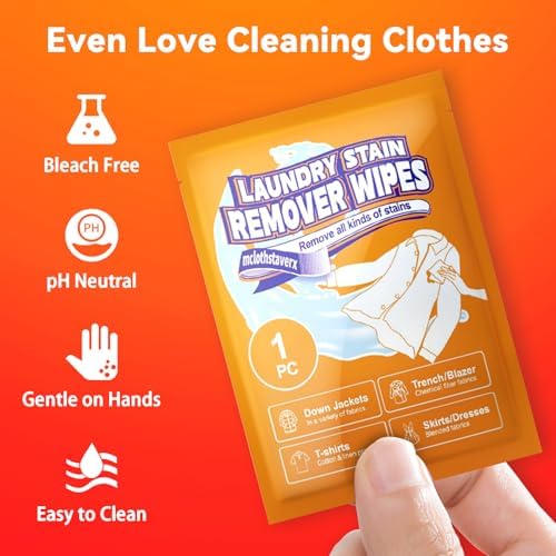 MIUMONE Stain Remover Wet Wipes 20 Count Travel Size 1