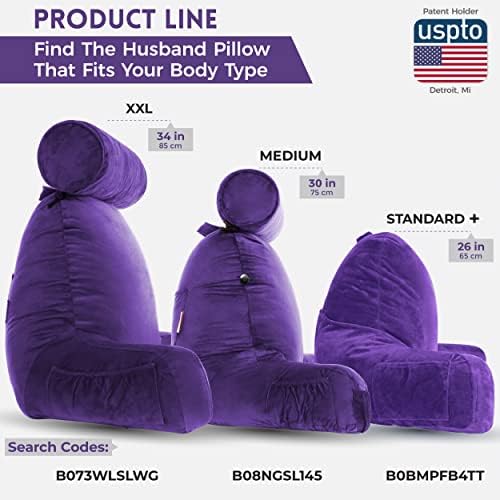Husband Pillow Purple - Memory Foam Back Support Pillow