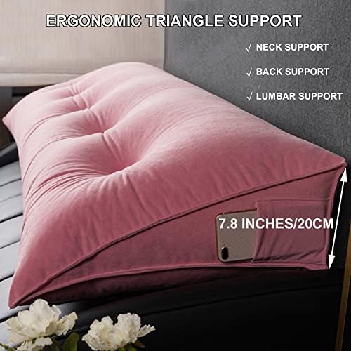 ZZYK Triangular Headboard Pillow - Pink 39 Twin Size