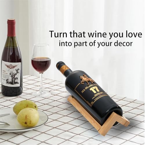Personalized Bamboo Wine Bottle Holder Stand 1