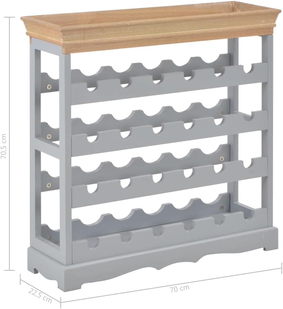 ZQQLVOO Freestanding Wine Cabinet Gray 24 Bottle Capacity