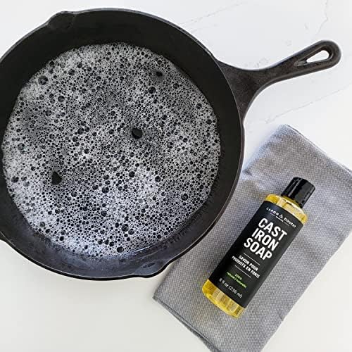 CARON DOUCET Cast Iron Cleaning Set 8oz Seasoning Oil Soap