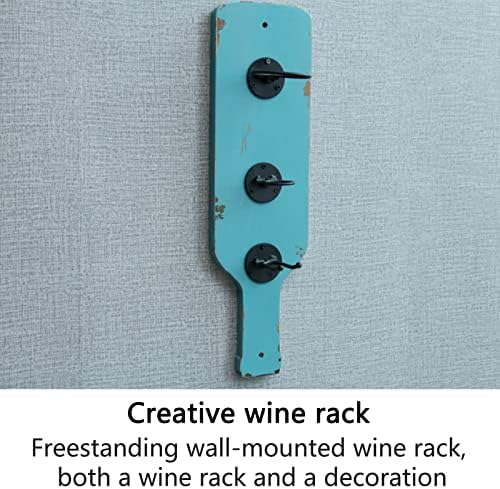 PSMPENG Wall Mounted Wine Rack with Glass Holder