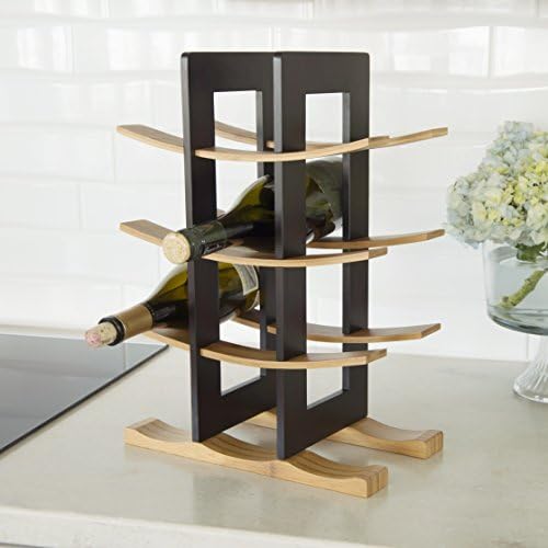 Anchor Hocking Bamboo Wine Rack with Espresso Finish