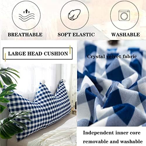 ZZYK Soft Reading Pillow with Zipper Removable Headboard