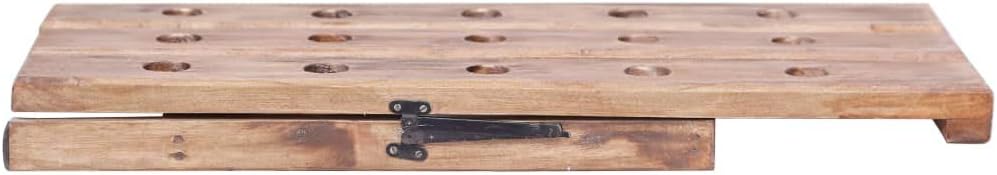 YAFF Wine Rack for 15 Bottles Solid Reclaimed Wood