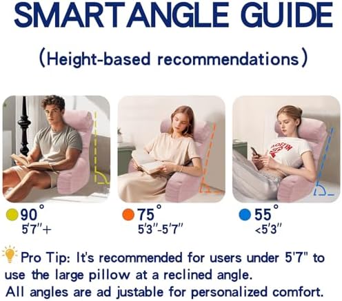 Extra Large Back Support Pillow for Bed Sitting Up 1