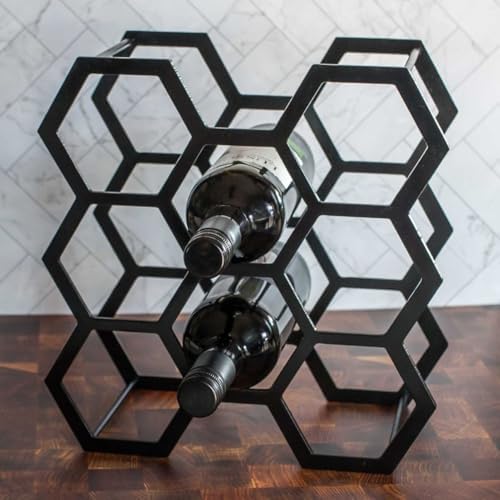 HANLX 8 Bottle Wrought Iron Wine Rack