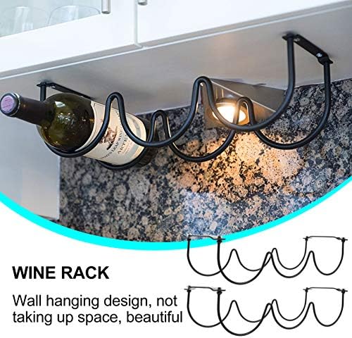 Hemoton 2pcs Stackable Wine Rack for Home