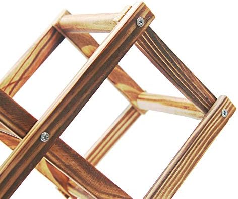 Foldable Wooden Wine Bottle Holder for 3 Bottles