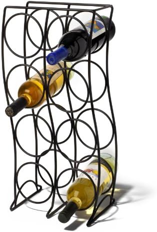 Spectrum Diversified Curve Wine Rack 8 Bottle Black