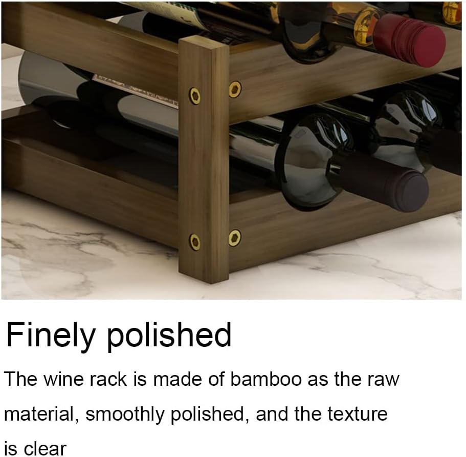 Modern Wooden Wine Rack Vertical Stackable Storage Stand