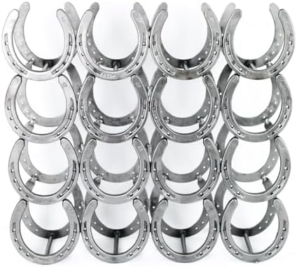 Rustic Horseshoe Wine Bottle Holder - 16 Bottles