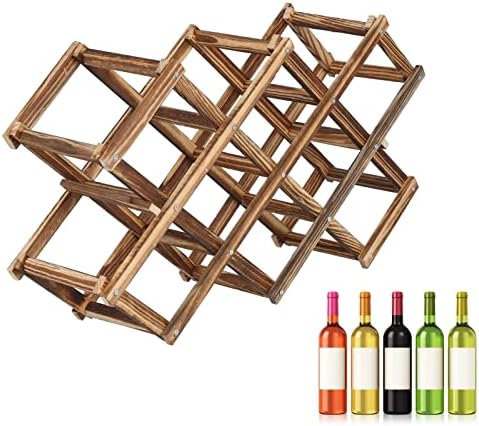 JUOPZKENN Foldable Wooden Wine Rack Cabinet