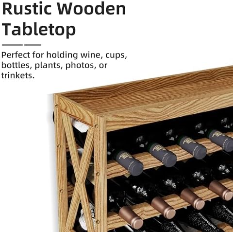 Solid Wood Wine Rack 8 Tier 72 Bottles Freestanding