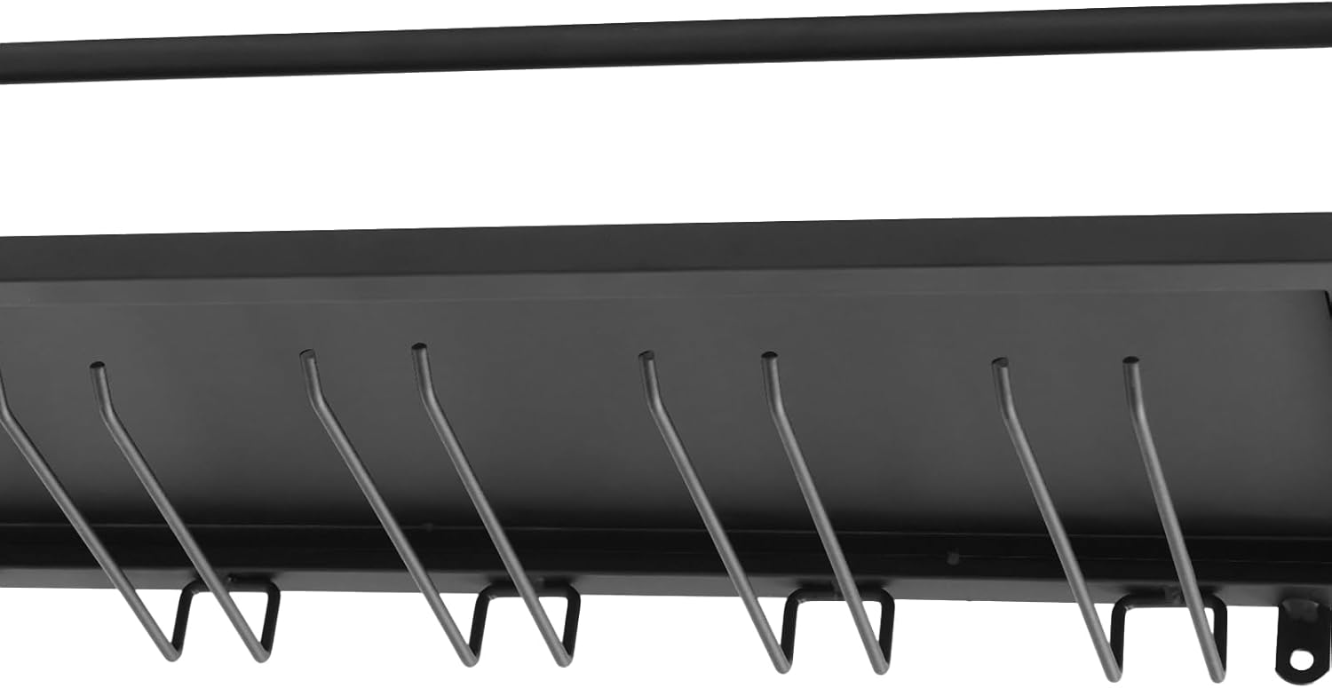 TFCFL Wall Mount Wine Rack 2-Tier Metal Storage
