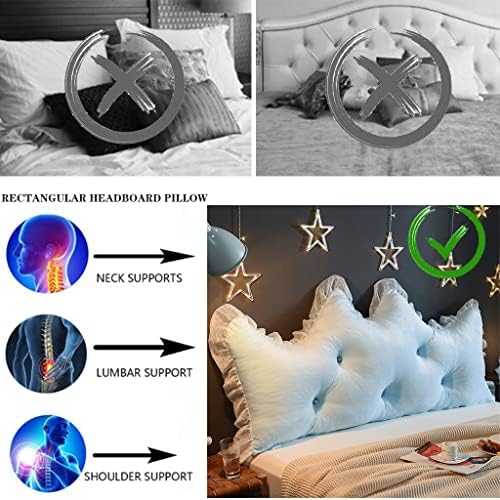 ZZYK Headboard Pillow Fleece Reading Pillow 59 Blue