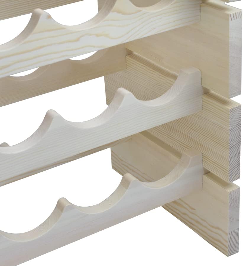 Nouva 72 Bottle Pine Wood Freestanding Wine Rack