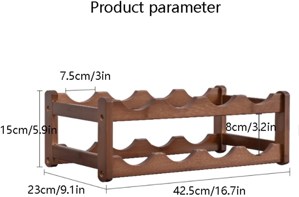Habiba Premium Bamboo Wine Rack with Hardware
