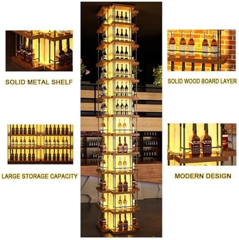 Freestanding Wine Rack With LED Lights