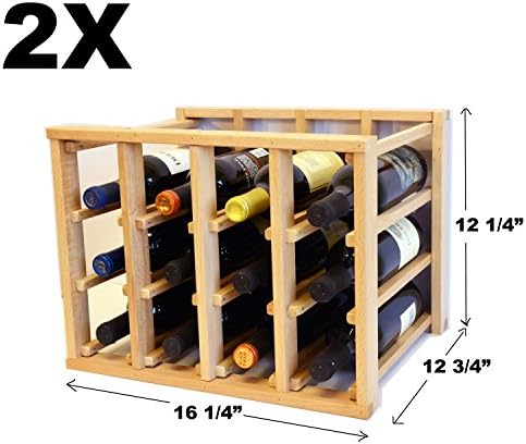 24 Bottle Modular Stackable Wine Rack