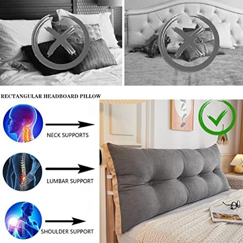 ZZYK Headboard Pillow Fleece 47 Reading Support Cushion 1