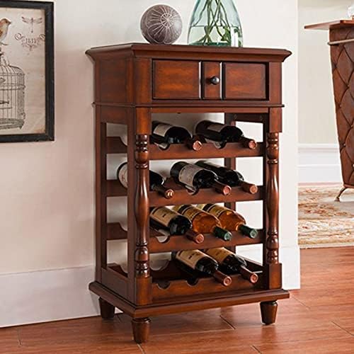 Hhaoran Wine Cabinet Freestanding Wood Display Rack