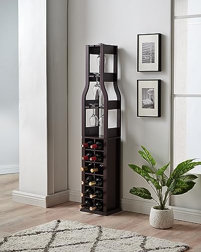 KB Designs Cherry Freestanding Wine Rack 12 Bottle Capacity