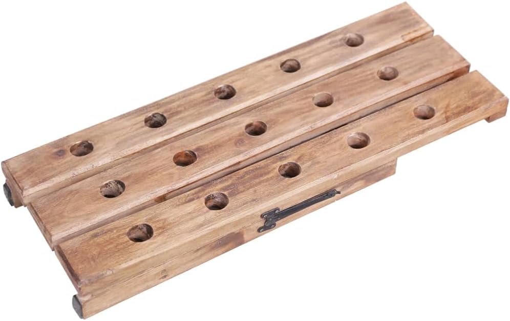 YAFF Wine Rack for 15 Bottles Solid Reclaimed Wood