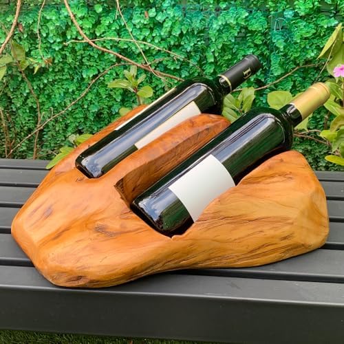 Brefhome 2 Bottles Natural Wooden Wine Rack