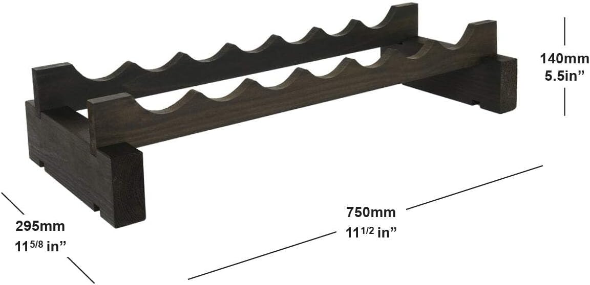 7 Bottle Wide Wine Rack Natural Pine