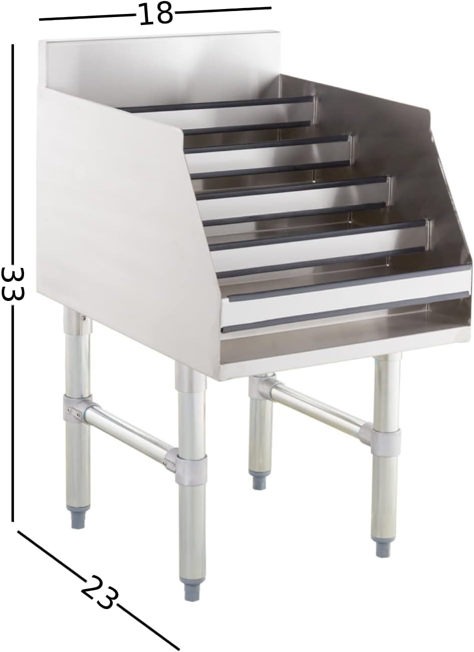 18 x 23 Inch 5-Tier Stainless Steel Liquor Display Shelf
