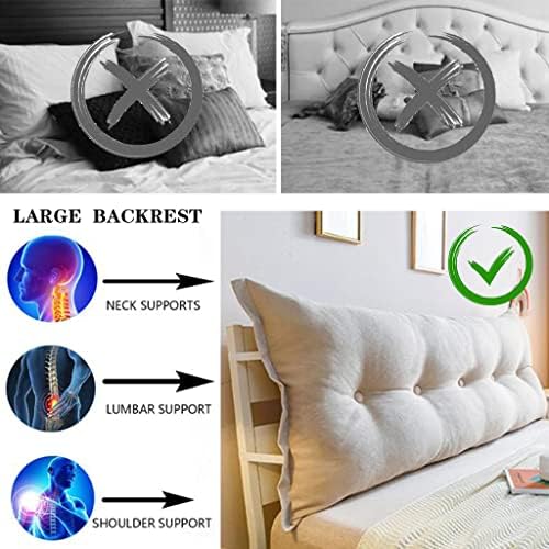 ZZYK Large Rectangular Headboard Pillow with Removable Cover 1