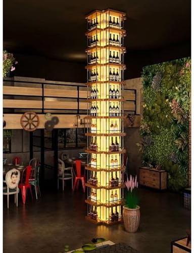 Freestanding Wine Rack With LED Lights