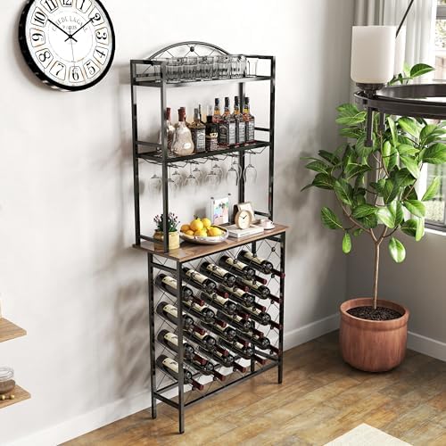 YAFF 3-Tier Wine Rack Bar Table with Storage 1
