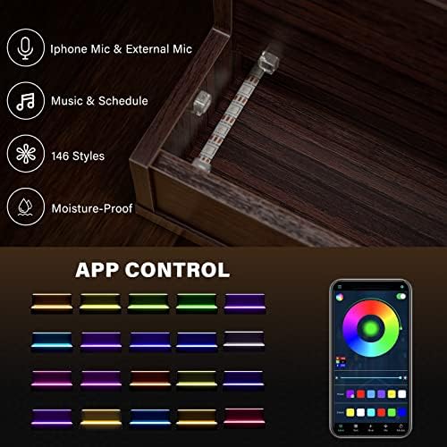 Cubehom 38 Inch LED Bar Display Shelf with Remote Control and App